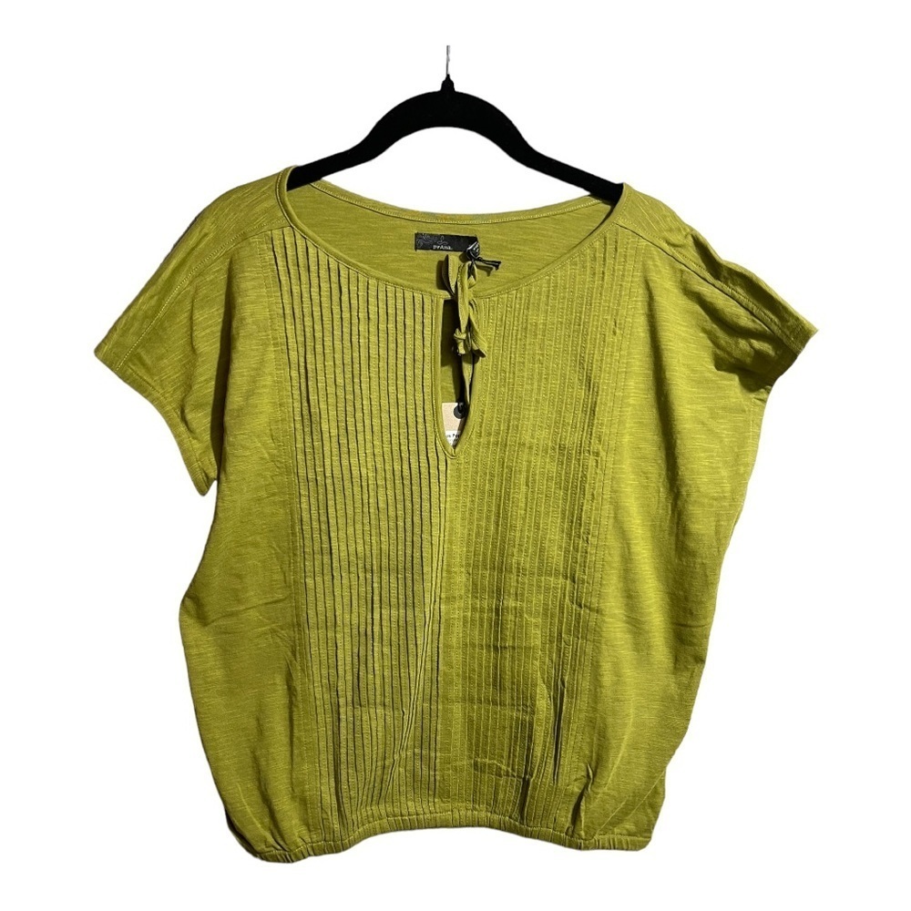 prAna Ocupas Popover Top‎ in Sweet Grass Green Size S NWT - Picture 3 of 11